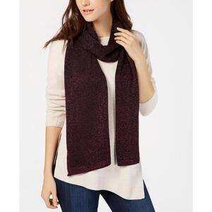 Steve Madden Womens Lurex Metallic Knit Scarf